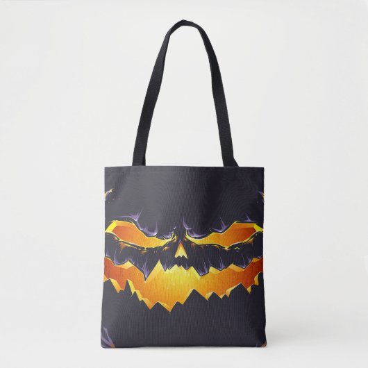 Scary Black Jack O'lantern Tote Bag (Voorkant)