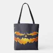 Scary Black Jack O'lantern Tote Bag (Achterkant)