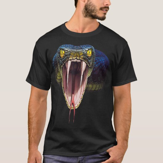 Scary Black Mamba Snake Halloween Costume Gift T-shirt (Voorkant)