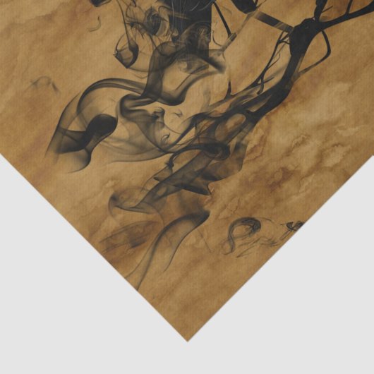 Scary Black Raven Halloween Tissuepapier (Detail)