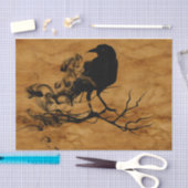 Scary Black Raven Halloween Tissuepapier (Craft)