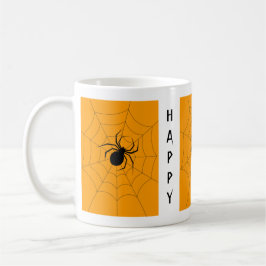 Scary Black Widow Spider Happy Halloween Koffiemok