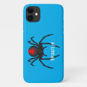 Scary black widow spin cartoon illustratie Case-Mate iPhone case (Achterkant)