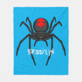 Scary black widow spin cartoon illustratie fleece deken (Voorkant)
