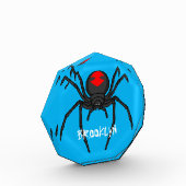 Scary black widow spin cartoon illustratie fotoblokken (Links)