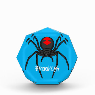 Scary black widow spin cartoon illustratie fotoblokken
