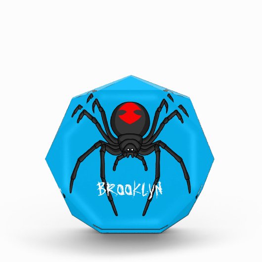 Scary black widow spin cartoon illustratie fotoblokken (Voorkant)
