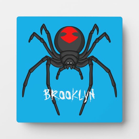 Scary black widow spin cartoon illustratie fotoplaat (Voorkant)