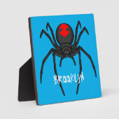 Scary black widow spin cartoon illustratie fotoplaat (Voorkant)
