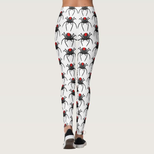 Scary black widow spin cartoon illustratie leggings (Achterkant)