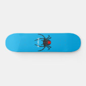 Scary black widow spin cartoon illustratie persoonlijk skateboard (Horizontaal)