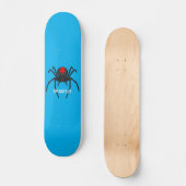 Scary black widow spin cartoon illustratie persoonlijk skateboard (Voorkant)