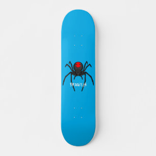Scary black widow spin cartoon illustratie persoonlijk skateboard