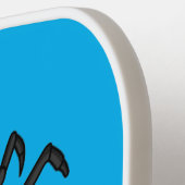 Scary black widow spin cartoon illustratie pickleball paddle (Links Detail)