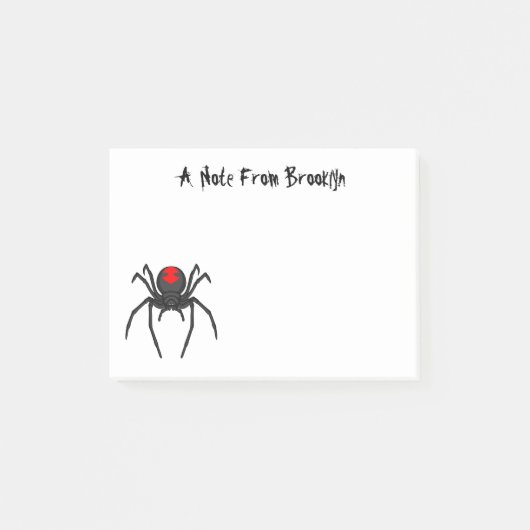 Scary black widow spin cartoon illustratie post-it® notes (Voorkant)