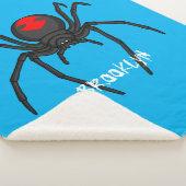 Scary black widow spin cartoon illustratie sherpa deken (3/4)