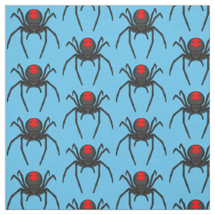 Scary black widow spin cartoon illustratie stof