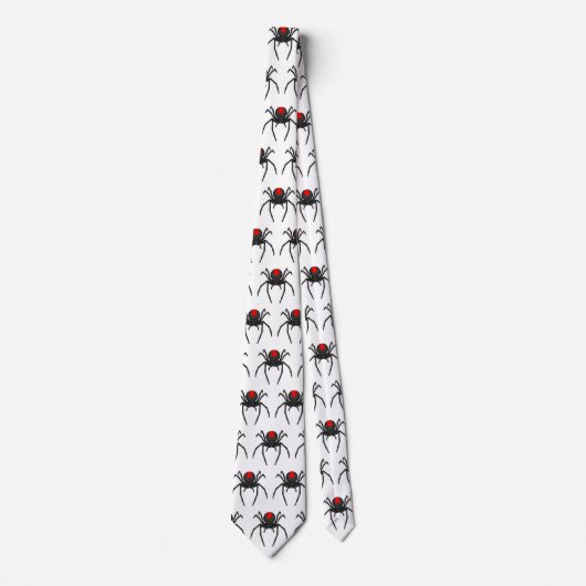 Scary black widow spin cartoon illustratie stropdas (Voorkant)