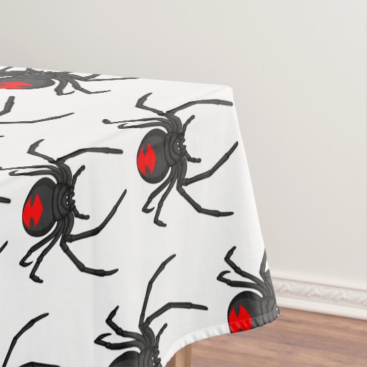 Scary black widow spin cartoon illustratie tafelkleed (Voorbeeld)