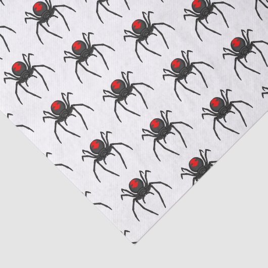 Scary black widow spin cartoon illustratie tissuepapier (Detail)