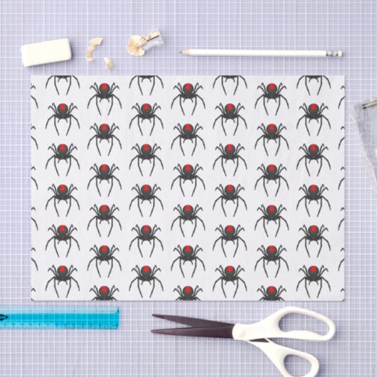 Scary black widow spin cartoon illustratie tissuepapier (Craft)