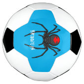Scary black widow spin cartoon illustratie voetbal (Gedraaid)