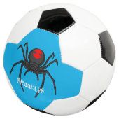 Scary black widow spin cartoon illustratie voetbal (Drie kwart)