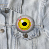Scary Bloodshot Zombie Eye Novelty Ronde Button 7,6 Cm (In situ)