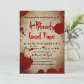  Scary Bloody Splatter Halloween Party Kaart (Staand voorkant)