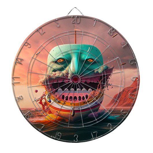 Scary boat dartbord (Voorkant)