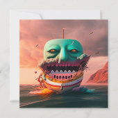 Scary Boat Feestdagenkaart (Voorkant)