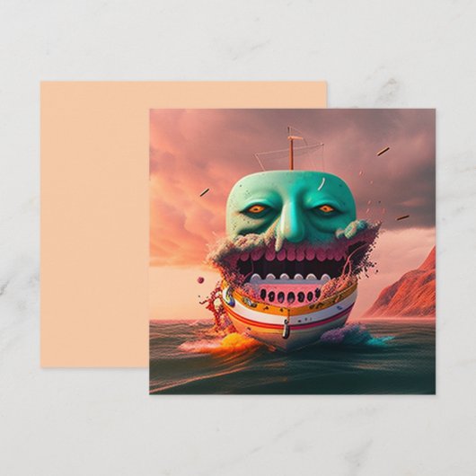 Scary Boat Kaart (Voorkant / Achterkant)