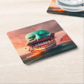 Scary boat kartonnen onderzetters (Schuin)