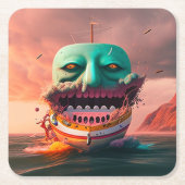 Scary boat kartonnen onderzetters (Voorkant)