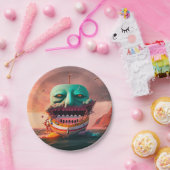 Scary boat papieren bordje (Feest)