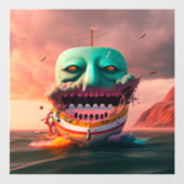 Scary boat raamsticker (Vel)