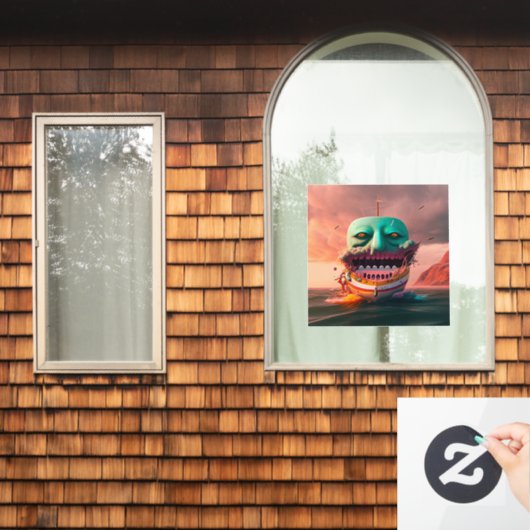 Scary boat raamsticker (Huis Raam)