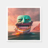 Scary boat servet (Voorkant)