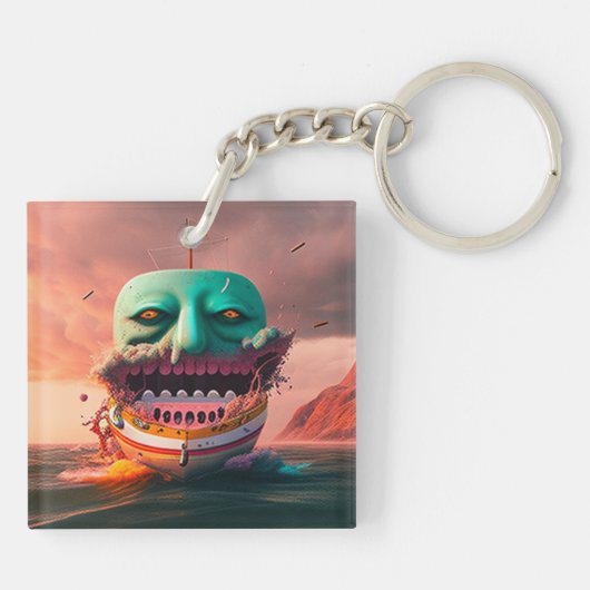 Scary Boat Sleutelhanger (Achterkant)