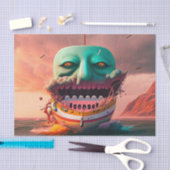 Scary boat tissuepapier (Craft)