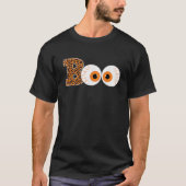 Scary Boo Eyeball Leopard Print Halloween Costume  T-shirt (Voorkant)