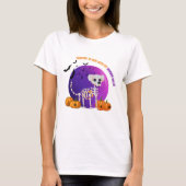 Scary Border Collie Volle Maan Halloween T-shirt (Voorkant)