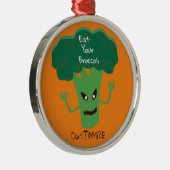 Scary Broccoli Thunder_Cove Metalen Ornament (Rechts)