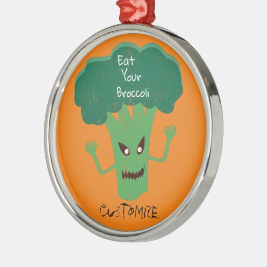 Scary Broccoli Thunder_Cove Metalen Ornament (Links)