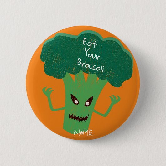 Scary Broccoli Thunder_Cove Ronde Button 5,7 Cm (Voorkant)