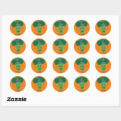 Scary Broccoli Thunder_Cove Ronde Sticker (Vel)