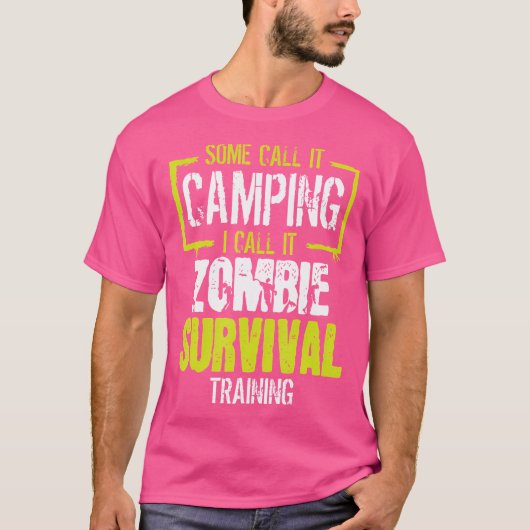 Scary Camp Gift Outdoors Zombie Survival Training T-shirt (Voorkant)