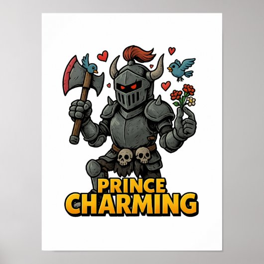 Scary Cartoon Knight beroemd gemaakt door Price Ch Poster (Voorkant)