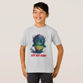 Scary Cartoon Monster Design T-shirt (Voorkant volledig)