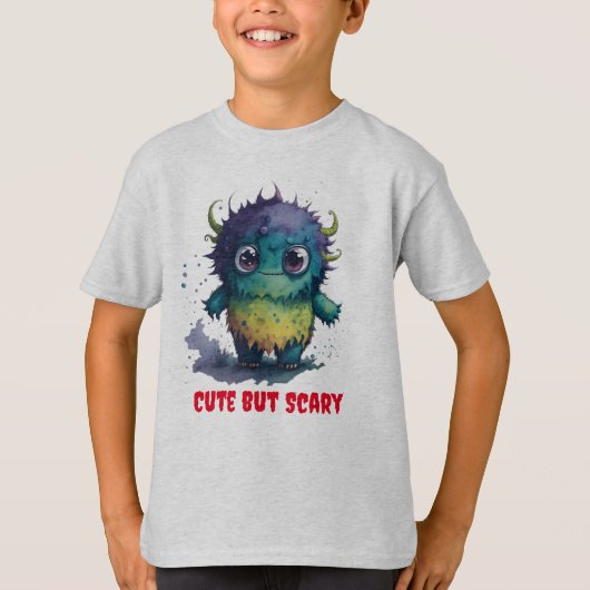 Scary Cartoon Monster Design T-shirt (Voorkant)